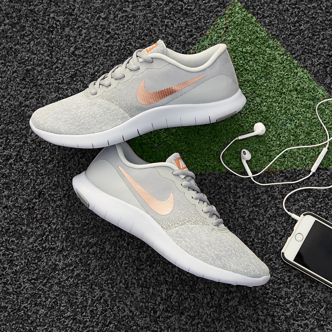 nike flex contact grey rose gold